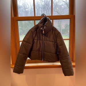 Cropped army green jacket NWT